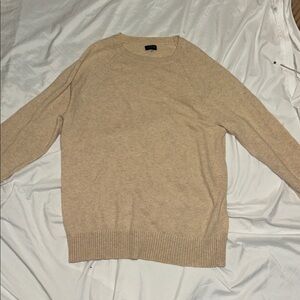 J. Crew Men's Tan Sweater Lambswool Blend